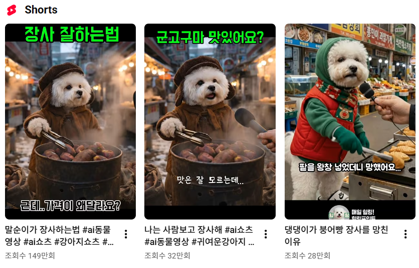 장사 동물 제미나이 AI 동물 생성 1