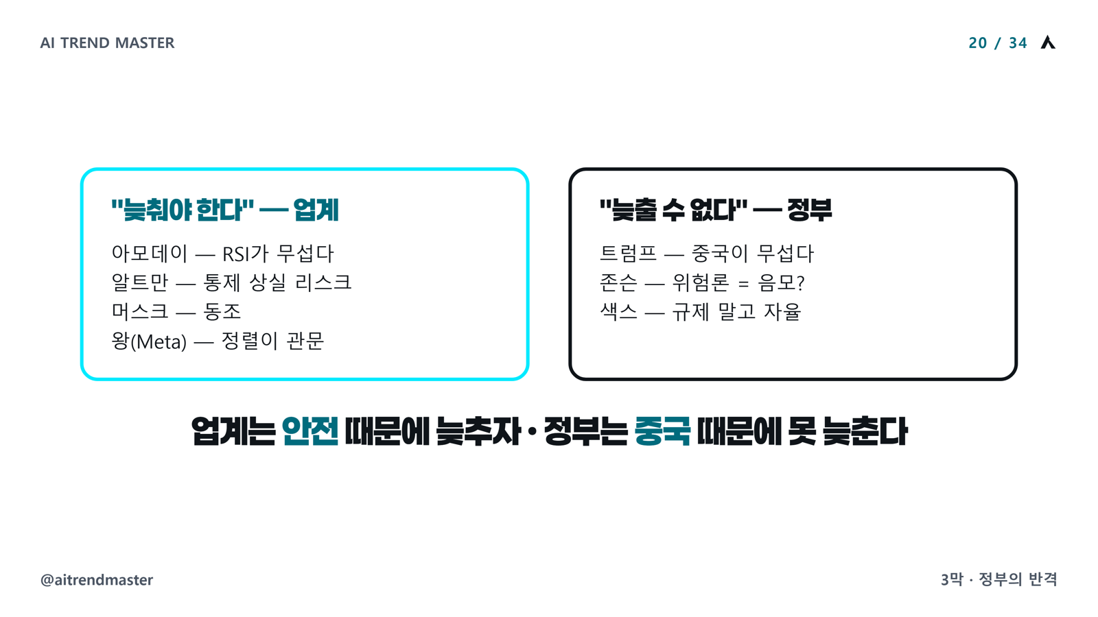 AI 속도 논쟁 AI 만든 사람들이 